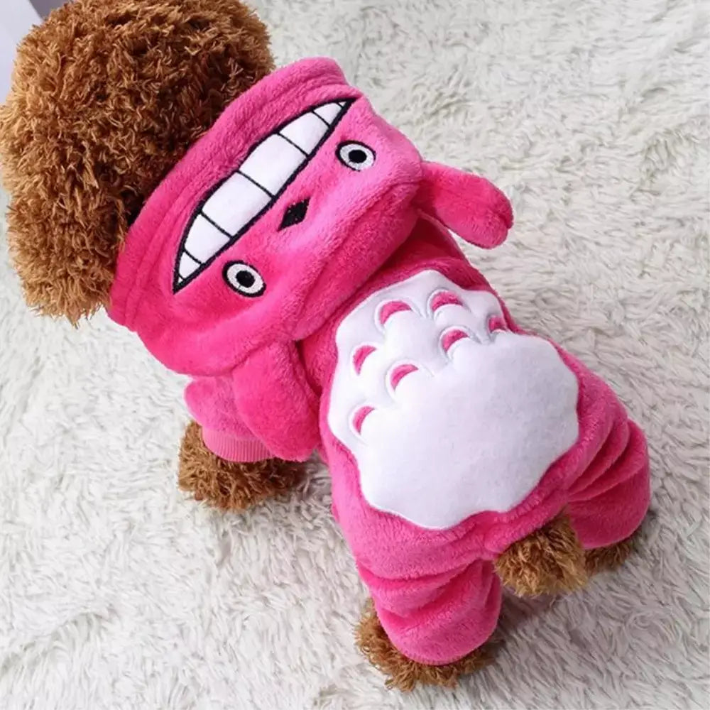 Fleece Cat Costume Warm Pet Outfit for Cats