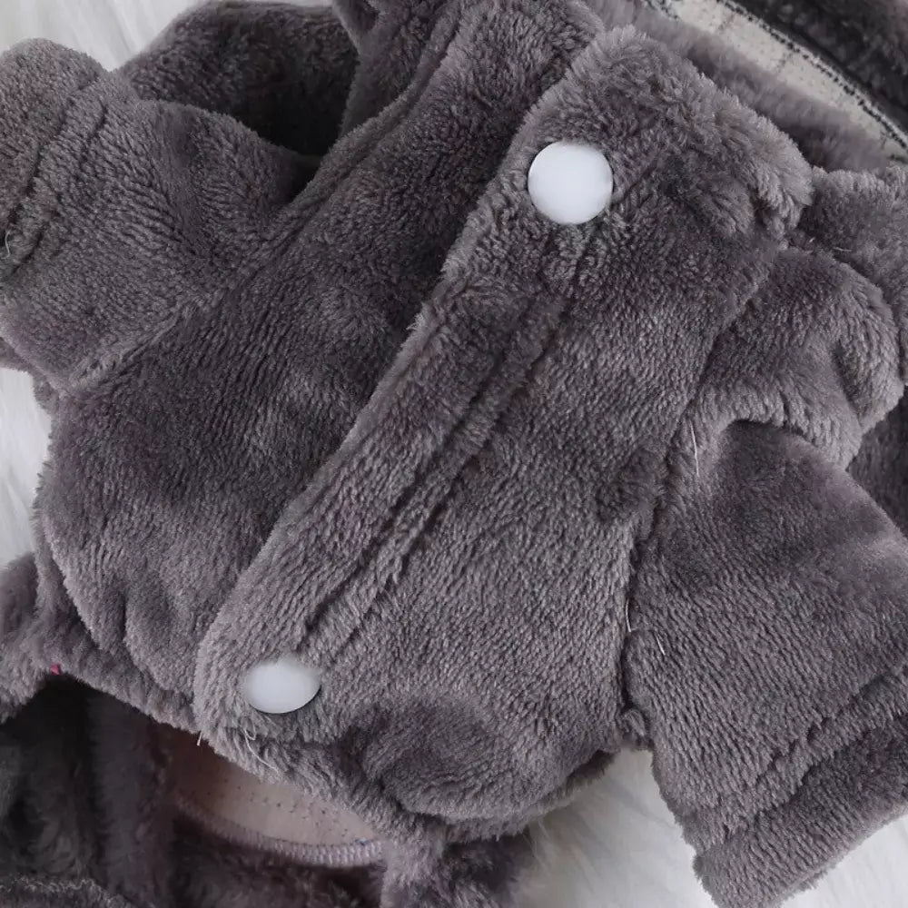 Fleece Cat Costume Warm Pet Outfit for Cats