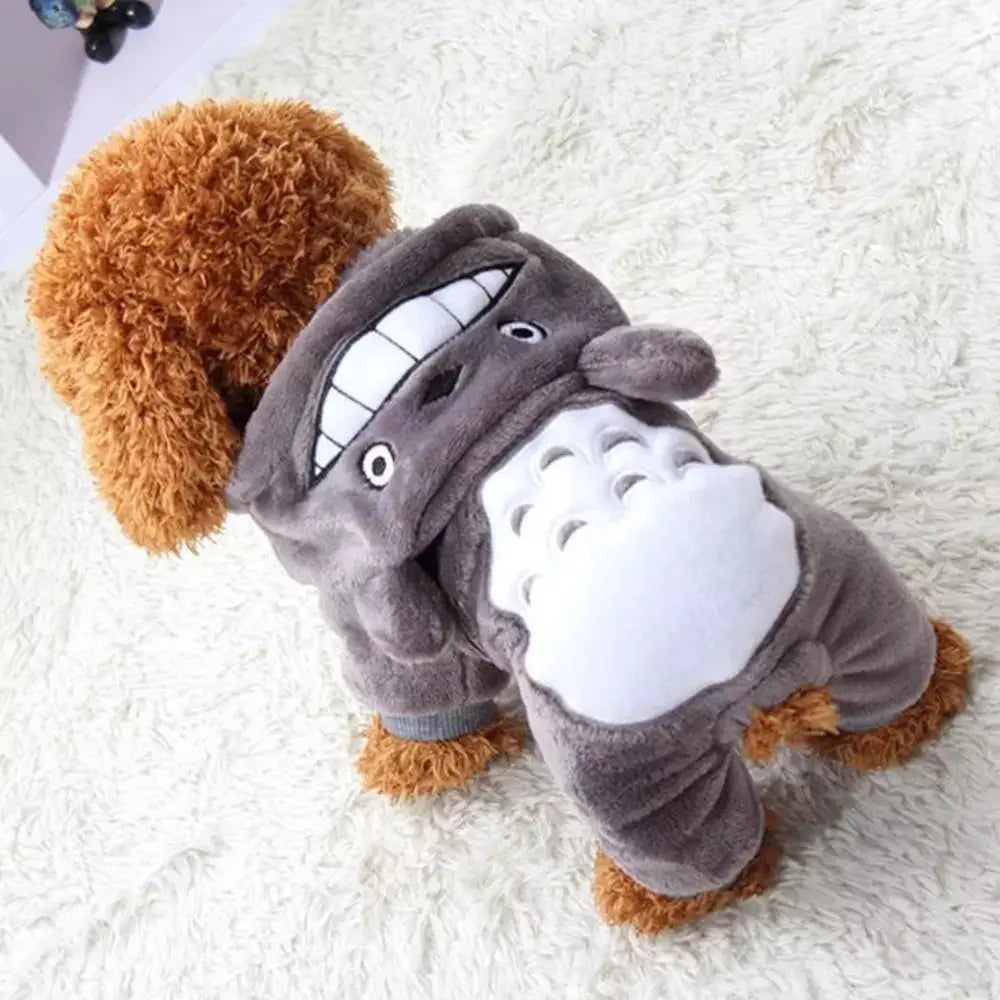 Fleece Cat Costume Warm Pet Outfit for Cats