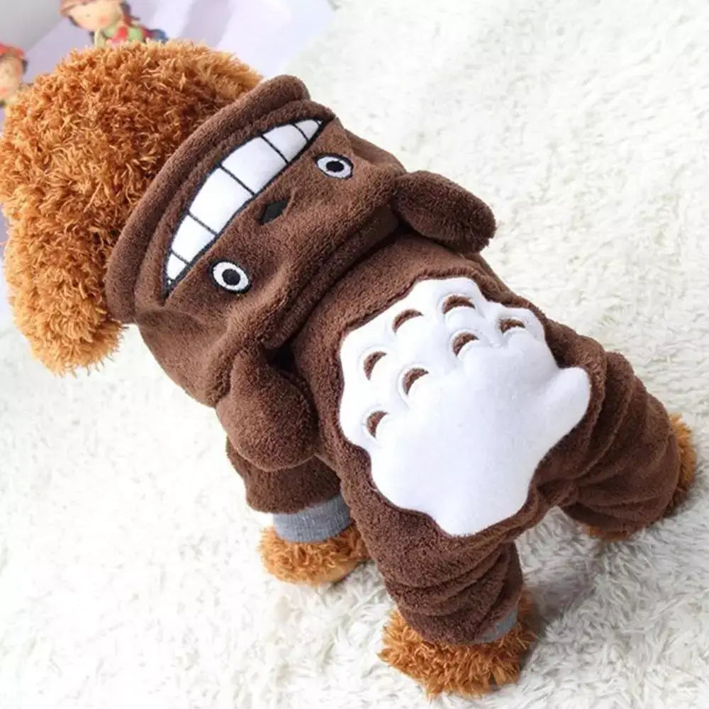Fleece Cat Costume Warm Pet Outfit for Cats