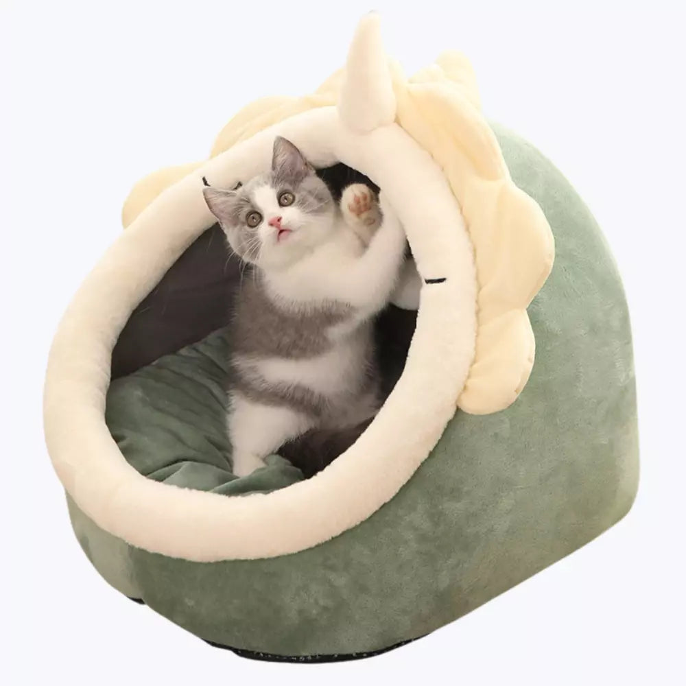 Soft Cat Bed Cozy Cat Basket Plush Pet Lounger