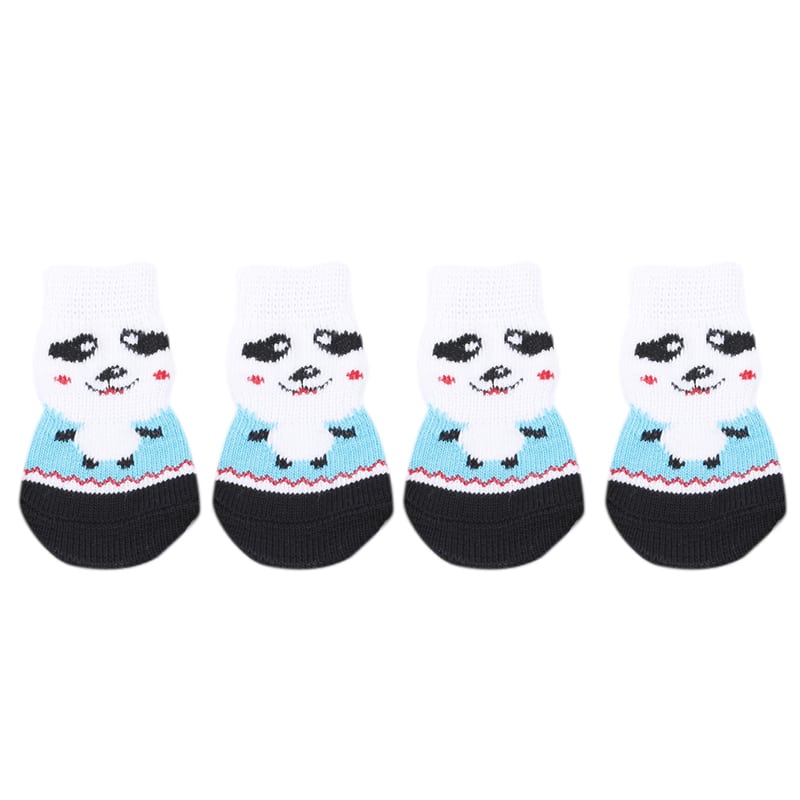 Dog Socks Panda Design Non Slip Pet Booties for Dogs