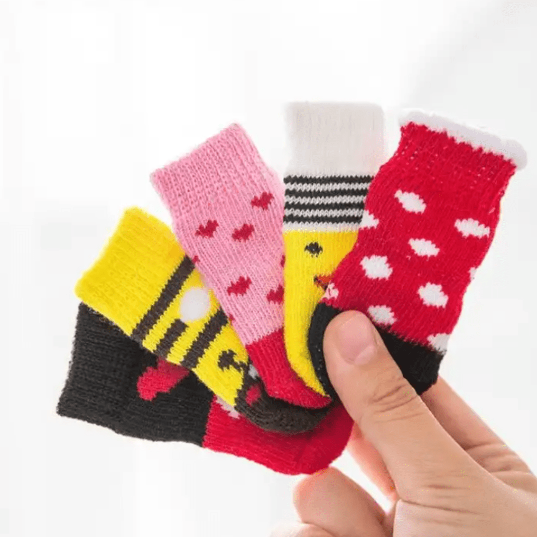 Dog Socks Pink Koala Pattern Cute Pet Paw Protectors
