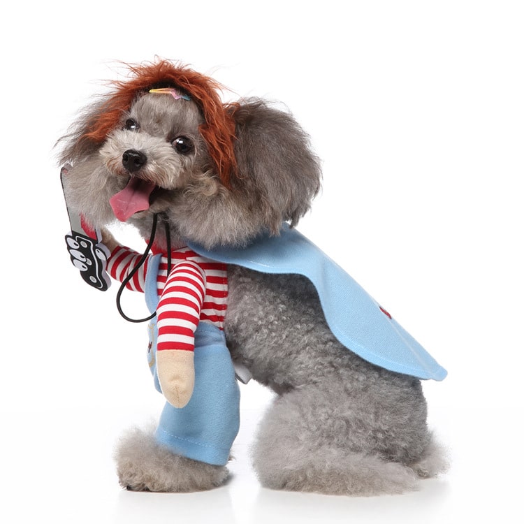 Chucky Costume for Cats and Dogs Horror Pet Outfit