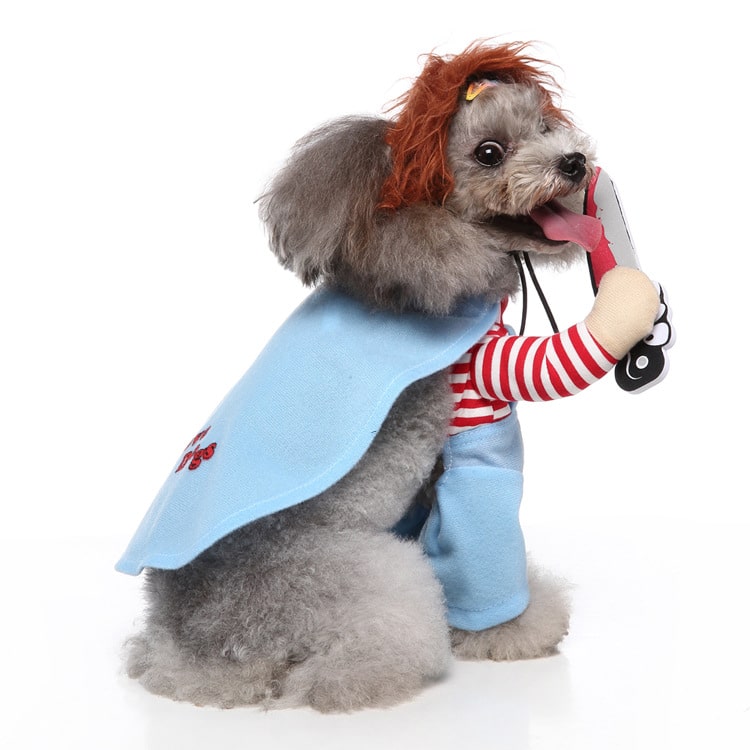 Chucky Costume for Cats and Dogs Horror Pet Outfit