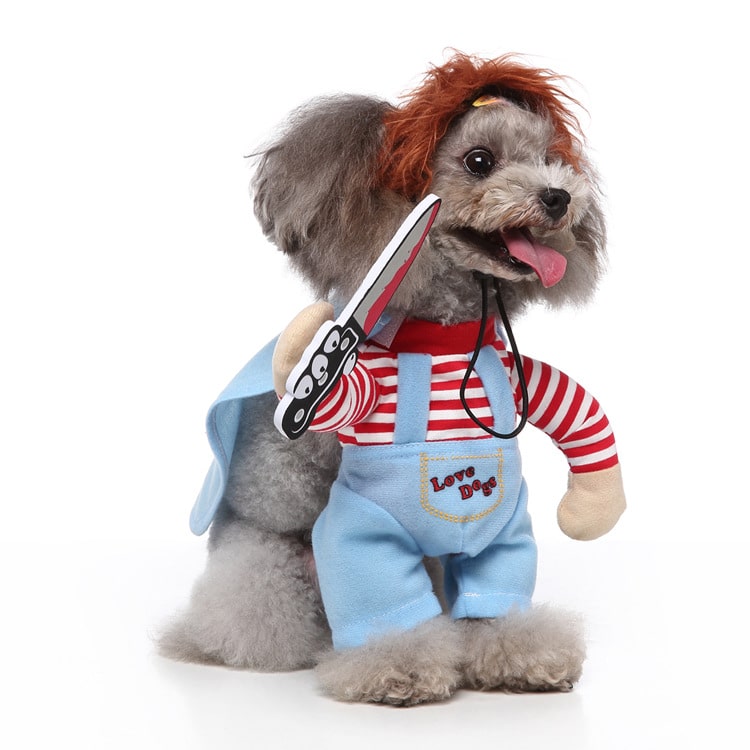Chucky Costume for Cats and Dogs Horror Pet Outfit