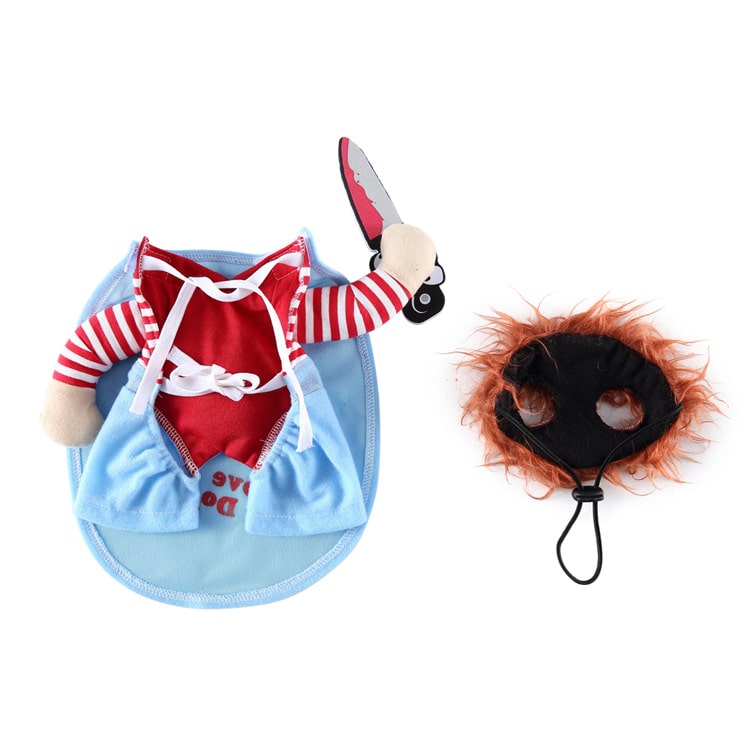 Chucky Costume for Cats and Dogs Horror Pet Outfit