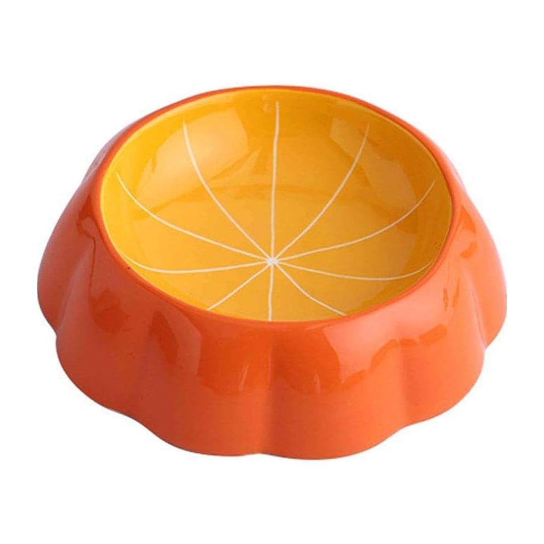 Small Ceramic Pet Bowl for Dogs and Cats Fruit Edition