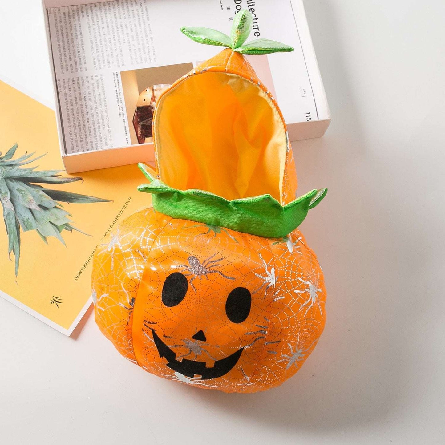 Pumpkin Costume for Dogs and Cats Halloween Pet Outfit