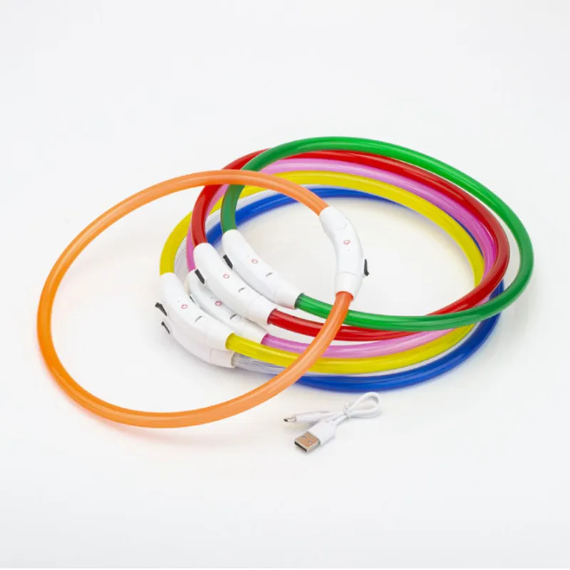 LED Dog Collar Bright Light Safety Night Running Adjustable Pet Collar