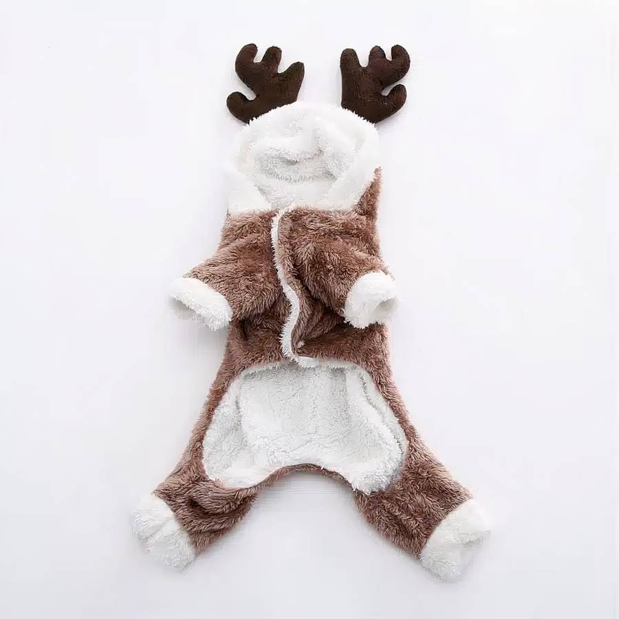 Fleece Cat Costume Warm Pet Outfit for Cats