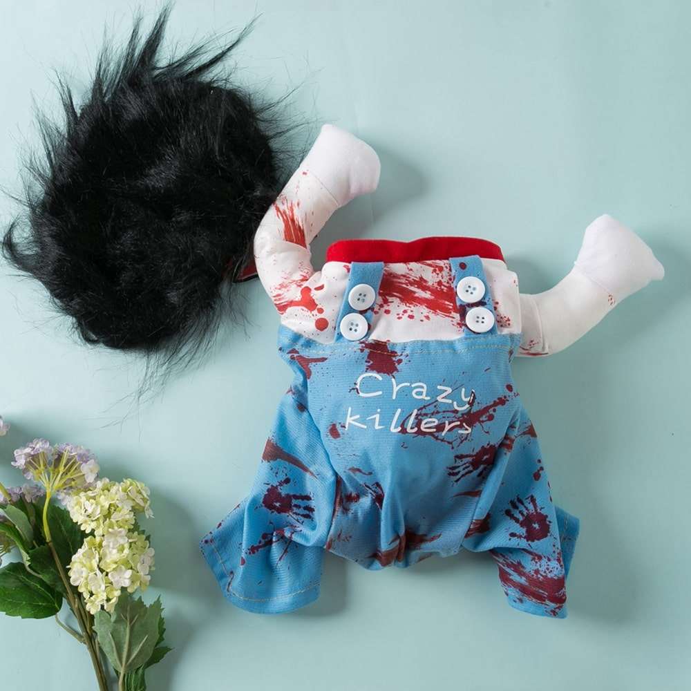 Chucky Costume for Dogs and Cats Halloween Pet Outfit