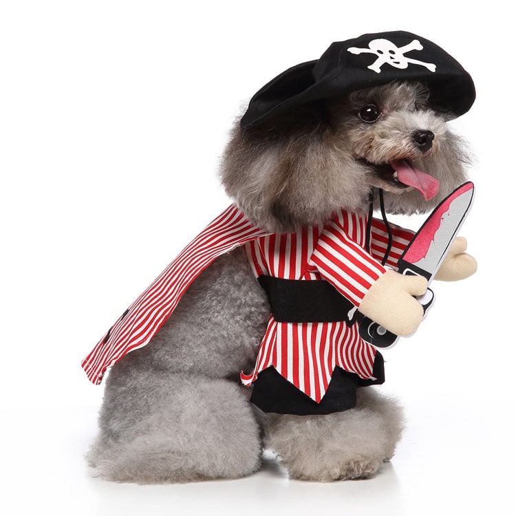 Pet Costume for Cats and Dogs Pirate Outfit