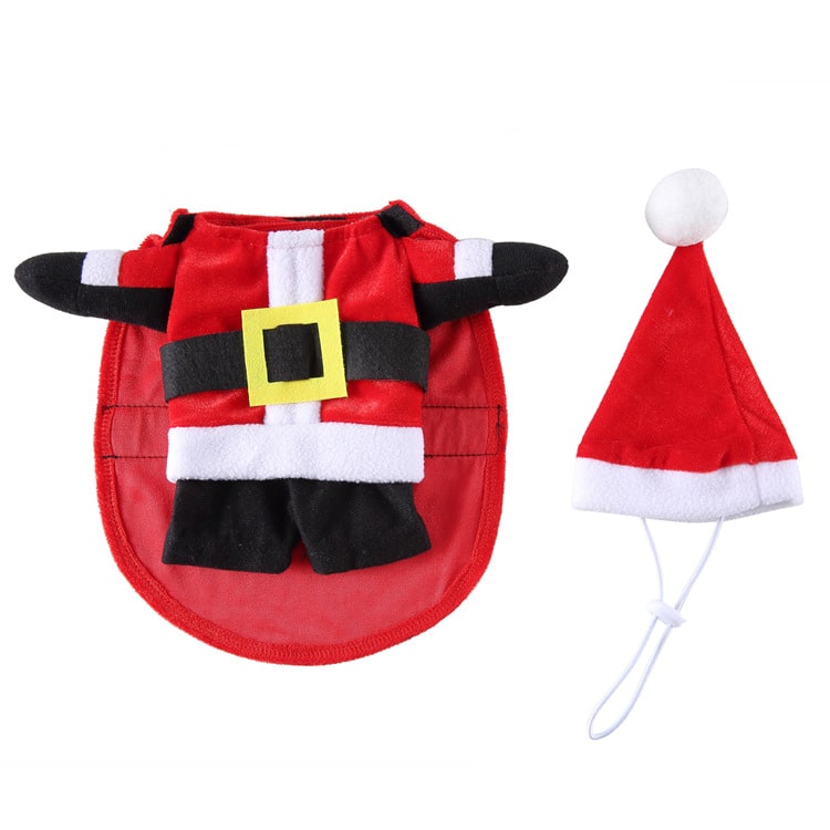 Santa Claus Costume for Dogs and Cats Pet Holiday Outfit