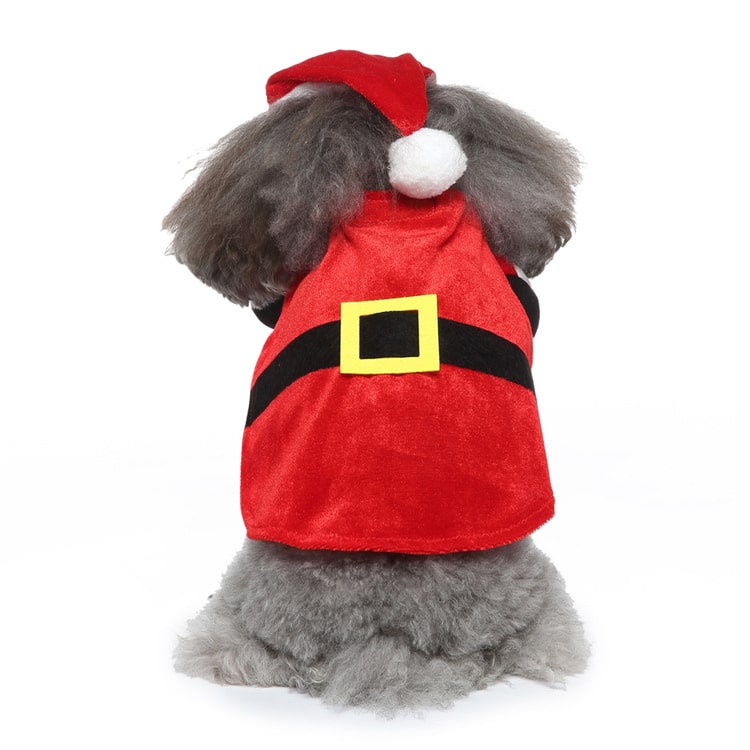 Santa Claus Costume for Dogs and Cats Pet Holiday Outfit