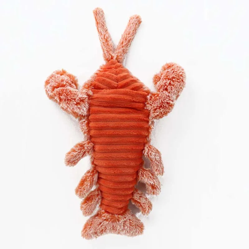 Interactive Pet Toy Crawfish Plush for Small Dogs Cats