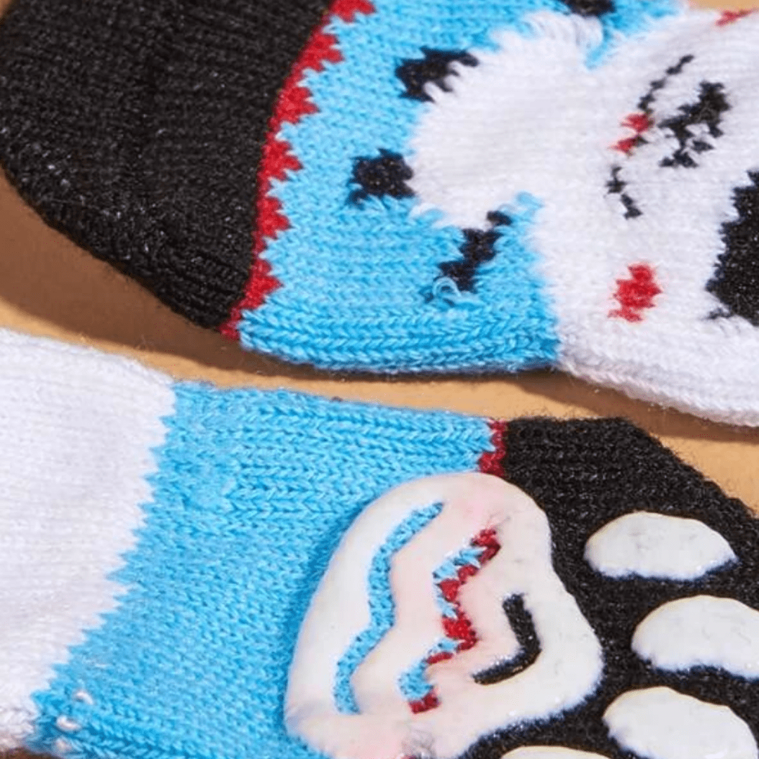 Dog Socks Panda Design Non Slip Pet Booties for Dogs