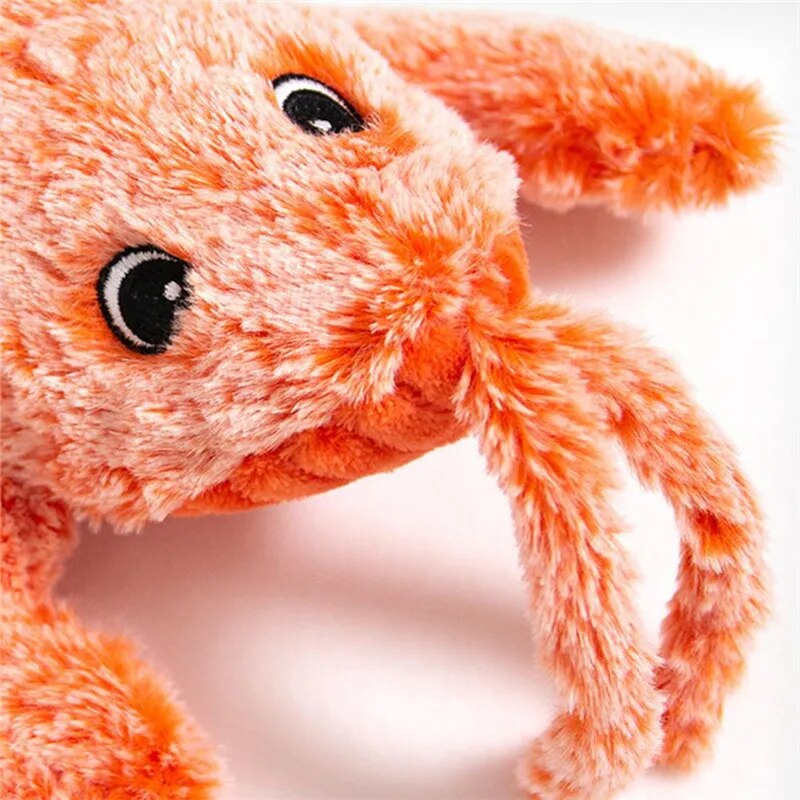 Interactive Pet Toy Crawfish Plush for Small Dogs Cats