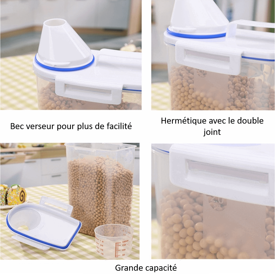Pet Food Storage Container for Kibble and Dry Dog Food