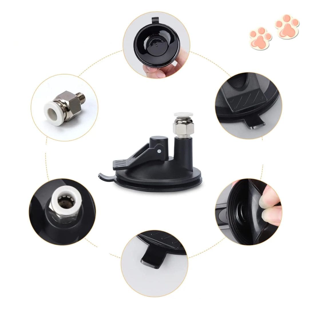 Cat Fishing Pole Toy with Suction Cup for Interactive Play
