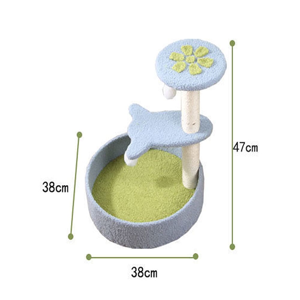 KiTree Cat Tree Small Cat Tower Natural Wooden Cat Scratcher Furniture