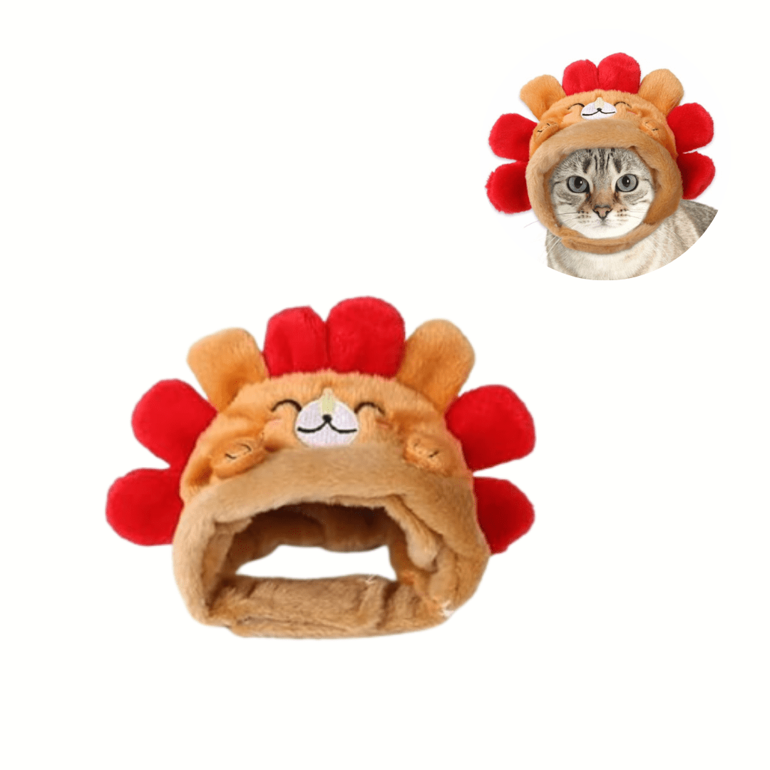 Cat Head Costume Hat Pet Halloween Accessory