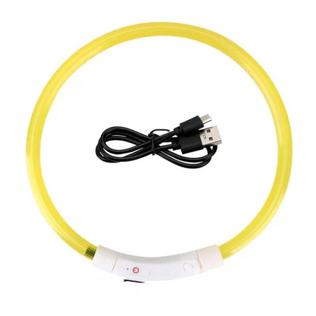 LED Dog Collar Bright Light Safety Night Running Adjustable Pet Collar