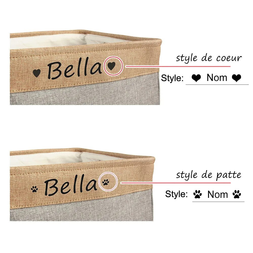 Custom Pet Storage Basket Personalized Animal Organizer Container