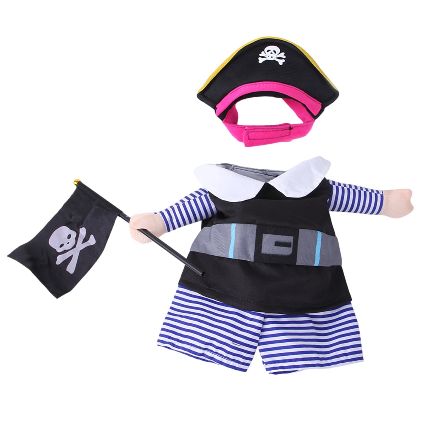 Pirate Costume for Cats and Dogs Pet Halloween Outfit Set 2