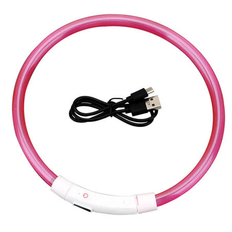 LED Dog Collar Bright Light Safety Night Running Adjustable Pet Collar
