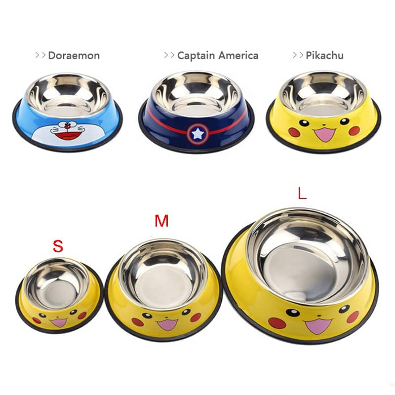 Pikachu Pet Bowl Dog Cat Feeding Dish