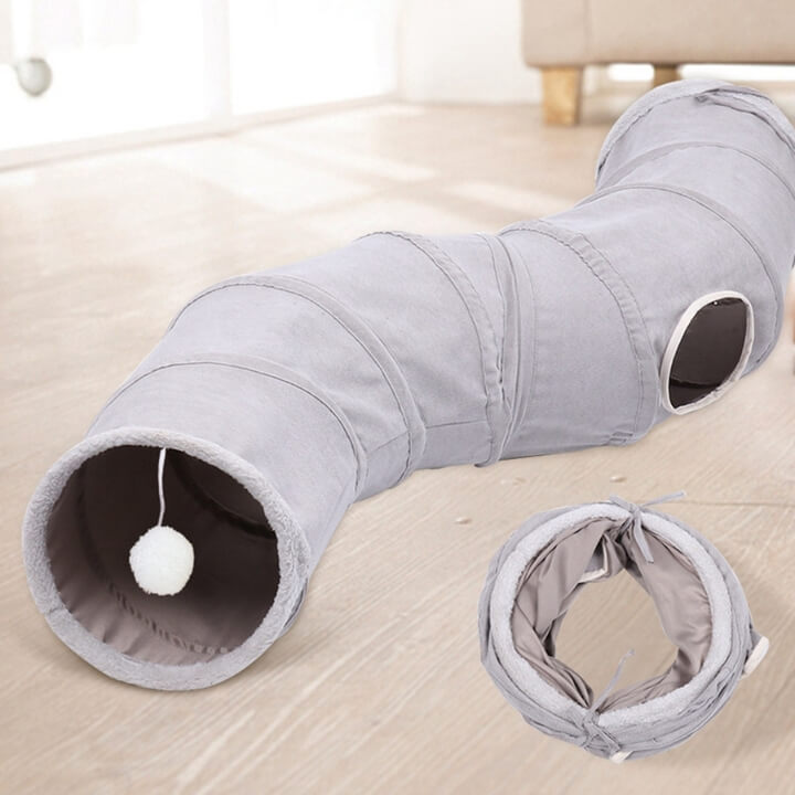 Large Cat Tunnel Toy for Interactive Play and Exercise
