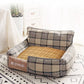 Soft Plush Plaid Dog Sofa Bed Comfortable Pet Couch for Small Medium Dogs