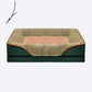 Elegant Green and Beige Dog Sofa Bed Comfortable Pet Couch