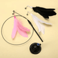 Cat Fishing Pole Toy with Suction Cup for Interactive Play