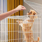 White Dog Playpen with Dual Door Openings