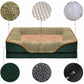 Elegant Green and Beige Dog Sofa Bed Comfortable Pet Couch