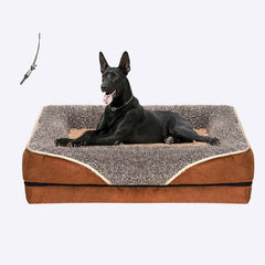 Elegant Brown and Beige Dog Sofa Bed