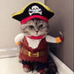 Funny Pirate Cat Costume Pet Outfit Halloween Dress Up