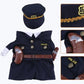 Cat Police Officer Costume Pet Halloween Outfit