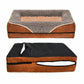Elegant Brown and Beige Dog Sofa Bed