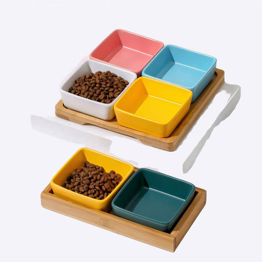 Ceramic Dog Bowl Pet Food Water Dish Durable Non Slip