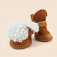 Suede Snow Boots for Small Dogs Waterproof Winter Dog Shoes
