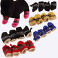 Solid Color Warm Dog Slippers Cozy Pet Booties for Small Medium Large Dogs