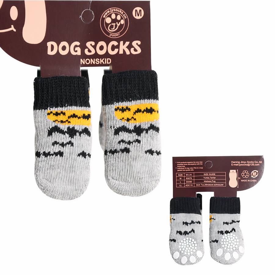 Multicolor Warm Cotton Dog Slippers Cozy Pet Socks for Indoor Use