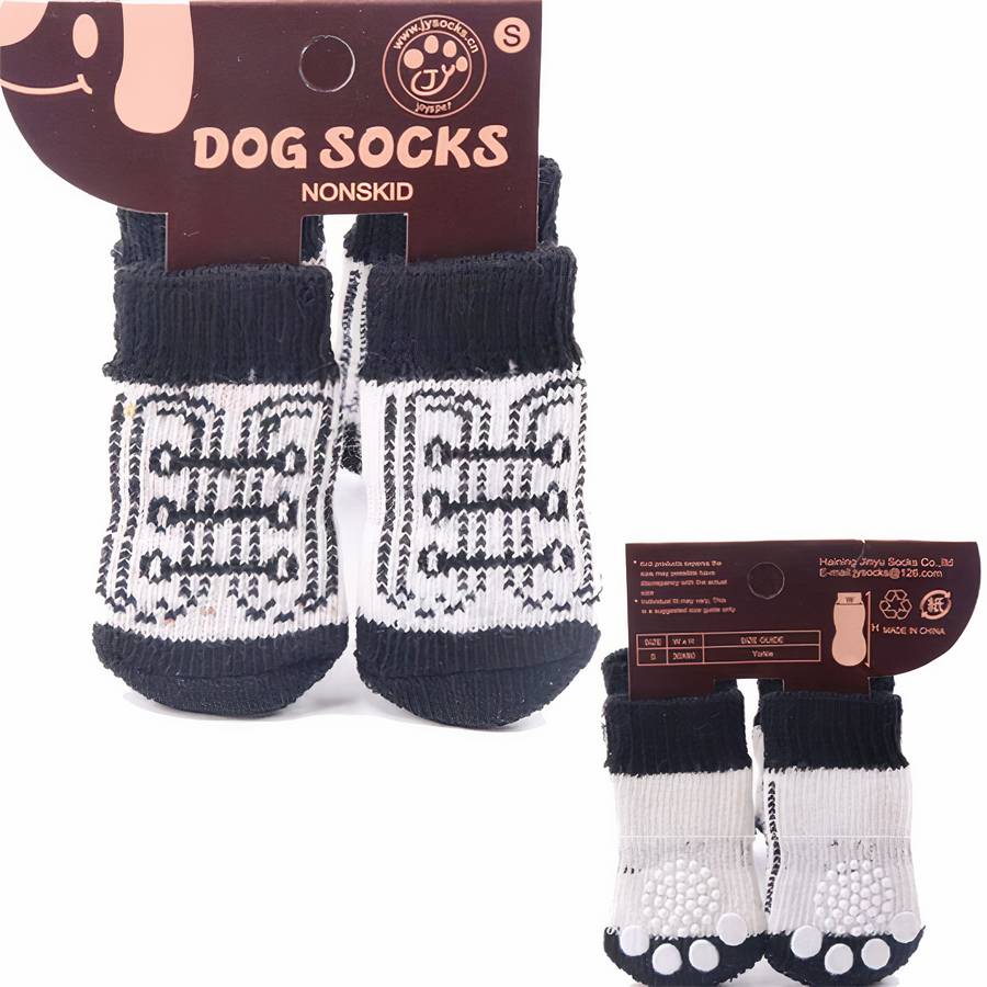 Multicolor Warm Cotton Dog Slippers Cozy Pet Socks for Indoor Use