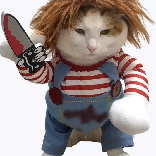 Chucky Cat Halloween Costume for Kids and Adults