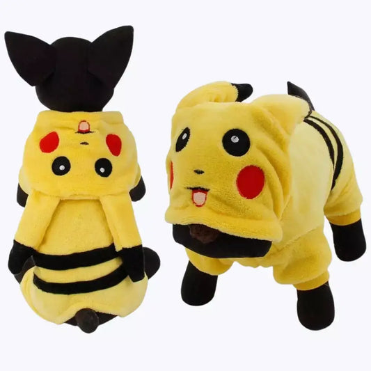 Pikachu Costume for Cat Pokemon Pet Outfit