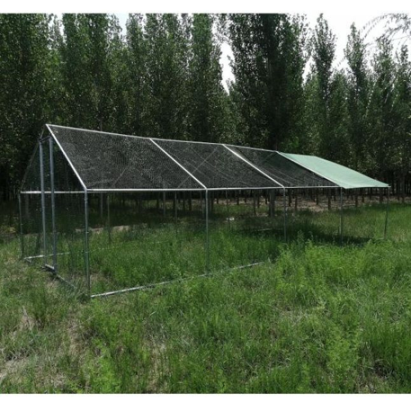 Chicken Coop Run 344 Sq Ft 8x4x9ft Galvanized Steel Outdoor Poultry Enclosure with 1.5in Wire Mesh