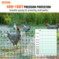 Electric Fence Netting Kit 4 x 168 ft - PE Mesh Fence with Double Point Posts and Stakes - Portable Utility Poultry Chicken Fence